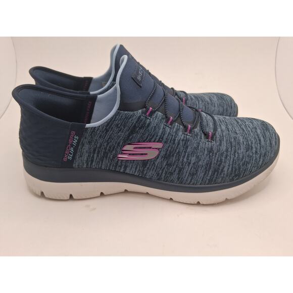 Skechers Summits Slip-ins Blue Dazzling Haze Wide Fit Size 10 Women's - Picture 3 of 9